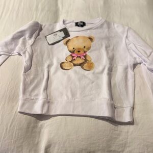 FTP White Sweatshirt with Teddy Bear Design